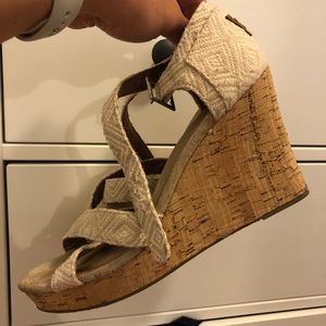 Worn TOMS Wedges